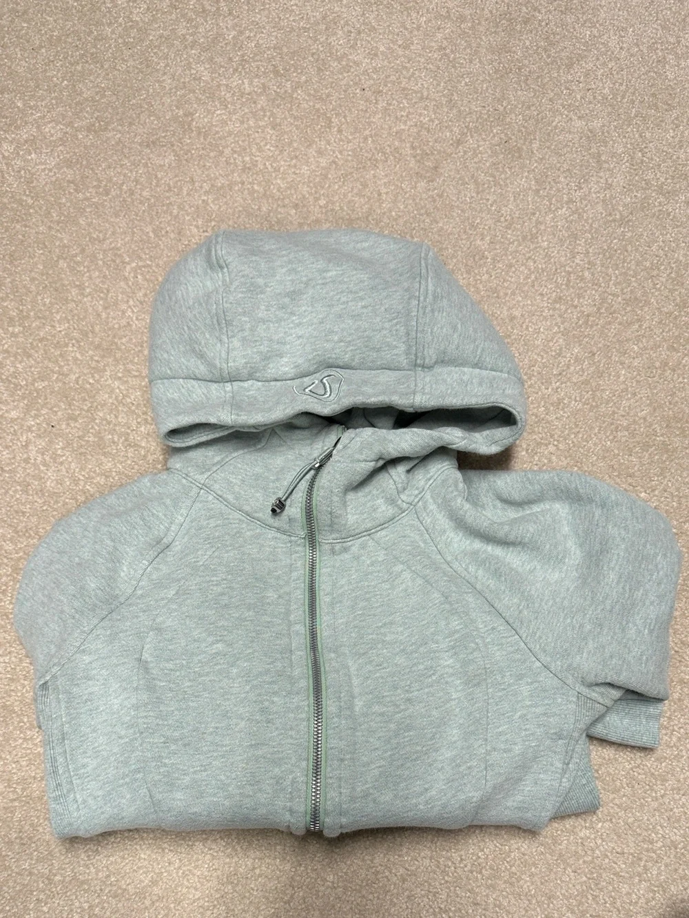 lululemon athletica Light Sage Full-Zip scuba hoodie size 4